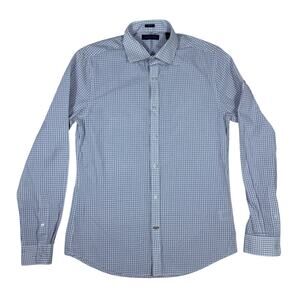 Tommy Hilfiger Slim Fit Men's M Long Sleeve Button Down Dress Shirt Checkered